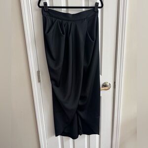 KEEPSAKE THE LABEL Black Satin Tulip Skirt Size XL